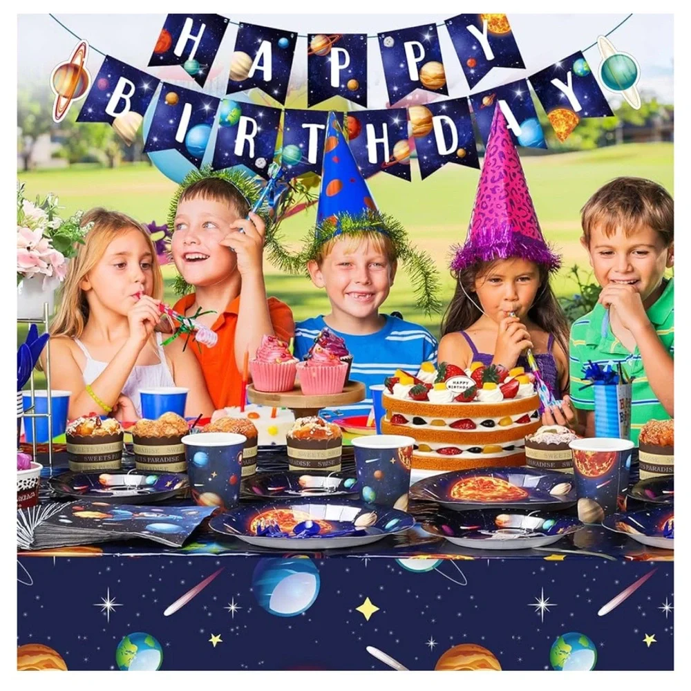Outer Space Birthday Party Supplies Serve 24 Space Party Tableware set